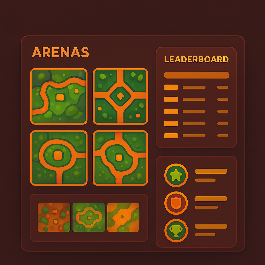 Gallery: user-created arenas and neon HUD overlays